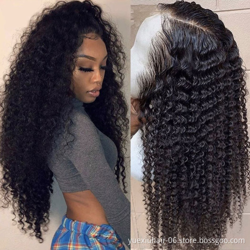 Deep Wave 5x5 Thin Lace Closure Wig Brazilian Human Hair Lace Front Wig Remy HD lace Natural Human Hair Wigs For Black Women